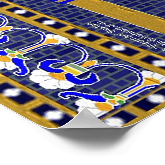 Ishtar Gate Wall Blume drucken Poster (Ecke)