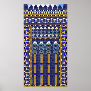 Ishtar Gate Wall Blume drucken Poster
