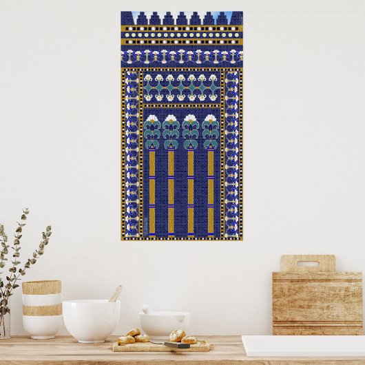 Ishtar Gate Wall Blume drucken Poster (Küche)