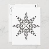 Ishtar-Sternsymbol Postkarte (Vorne/Hinten)