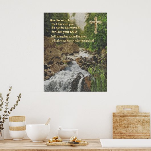 Isiah 41:10 Christliches Poster (Küche)