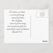 Isiah 61:3 Bibelverse Postkarte (Rückseite)