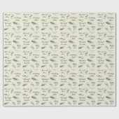 Isiah 9:6 | Hand Drawn Pine Sage Faith Christmas Geschenkpapier (Flach)