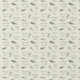 Isiah 9:6 | Hand Drawn Pine Sage Faith Christmas Geschenkpapier