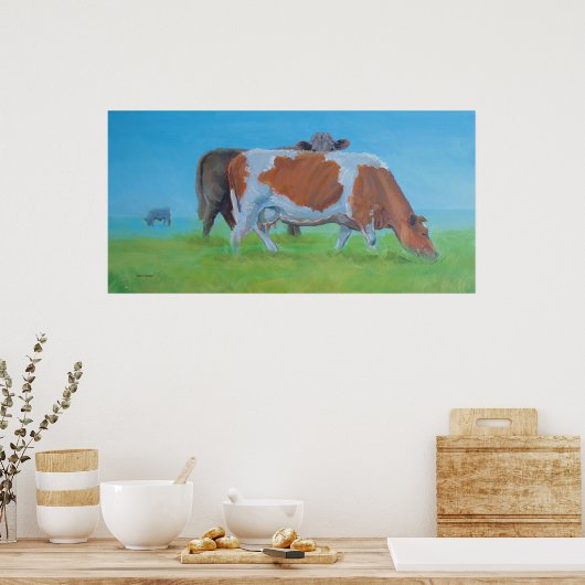 "Isiah" Kuhmalerei Poster (Küche)