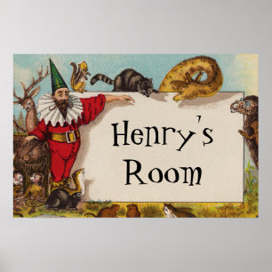 Isidore the Elf & his Animals Small Poster