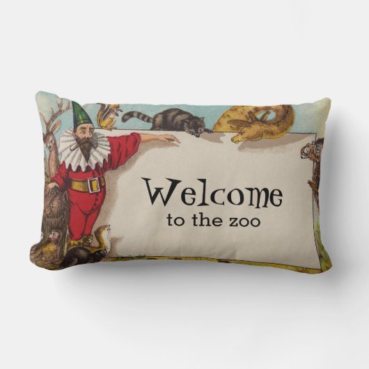 Isidore und seine Tiere Lumbar Kissen (Vorderseite)