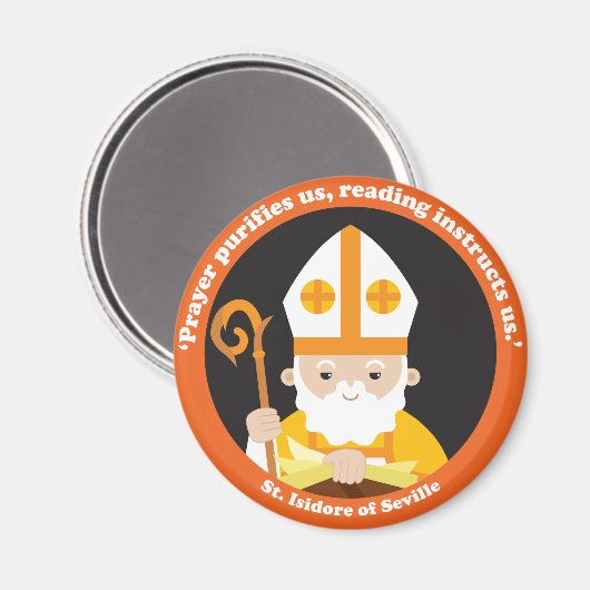 Isidore von Sevilla Magnet (Vorderseite/Rückseite)