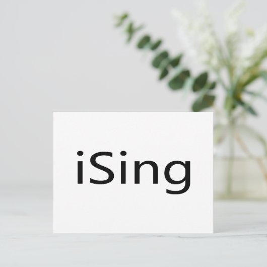 iSing Postkarte (Stehend Vorderseite)