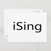 iSing Postkarte (Vorne/Hinten)