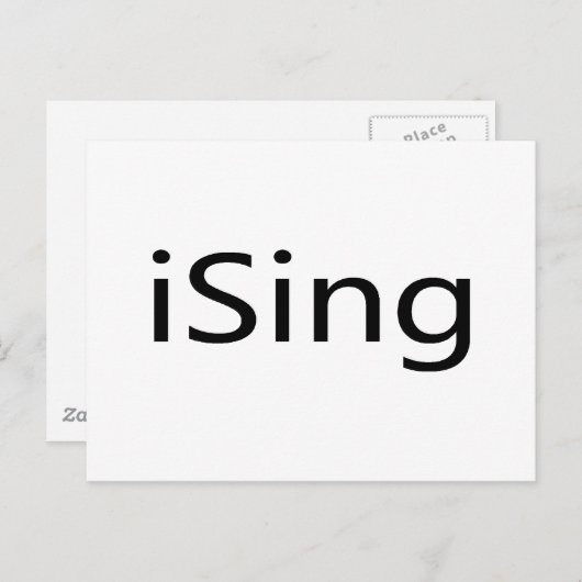 iSing Postkarte (Vorne/Hinten)