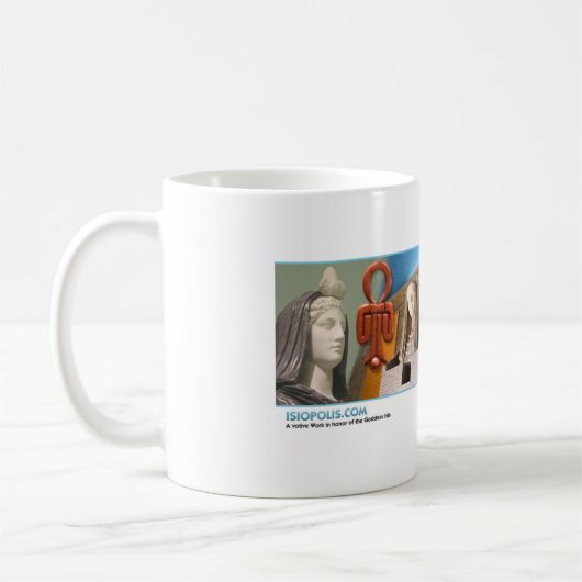 Isiopolis weiße Tasse (11 Unze) (Links)