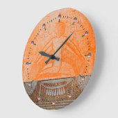 ISIS, Antike Brown Orange Sepia Große Wanduhr (Winkel)