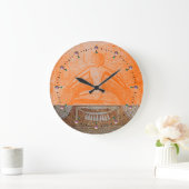 ISIS, Antike Brown Orange Sepia Große Wanduhr (Zuhause)