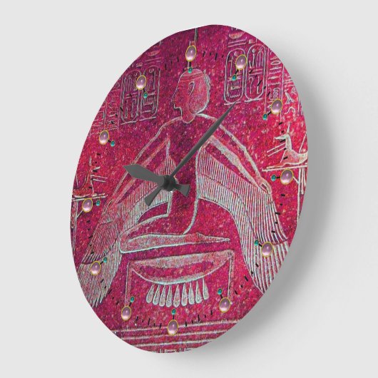 ISIS, antikes Rot Große Wanduhr (Winkel)