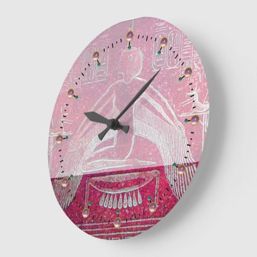 ISIS, antikes rotes Rosa Große Wanduhr (Winkel)