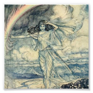„Isis Regenbogengöttin“ von Arthur Rackham Fotodruck