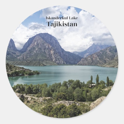 Iskanderkul-See, Tadschikistan Runder Aufkleber (Vorderseite)
