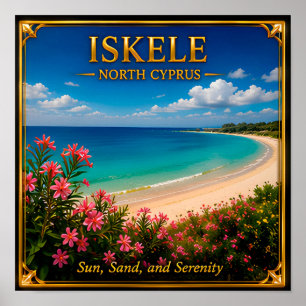 Iskele Nordzypern Strand Escape Erinnerung Poster