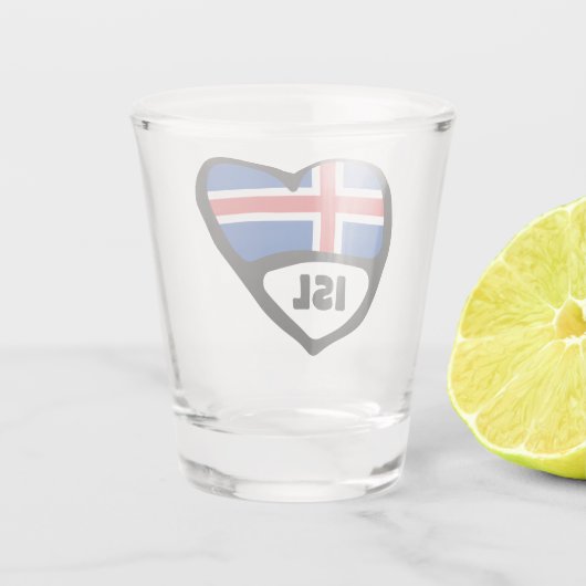 ISL-Ländercode Schnapsglas (Rückseite)