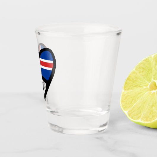 ISL-Ländercode Schnapsglas (Rechts)