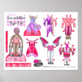Isla and Eliza Paper Doll Set - Play oder Display Poster (Vorne)