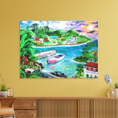 Isla Del Encanto - Kunst von Galina - Schweiz Leinwanddruck (Insitu (Wohnzimmer))