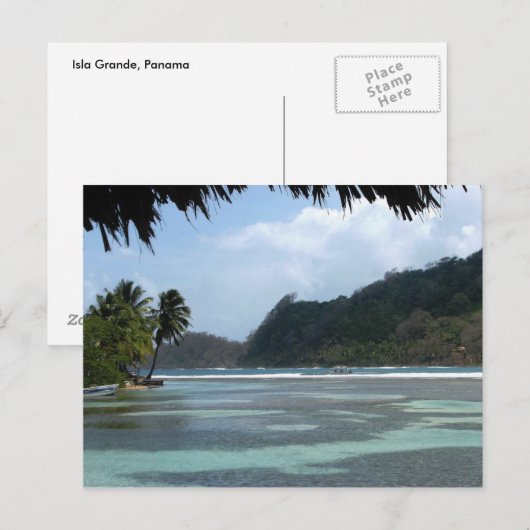 Isla Grande, Panama Postkarte (Vorne/Hinten)