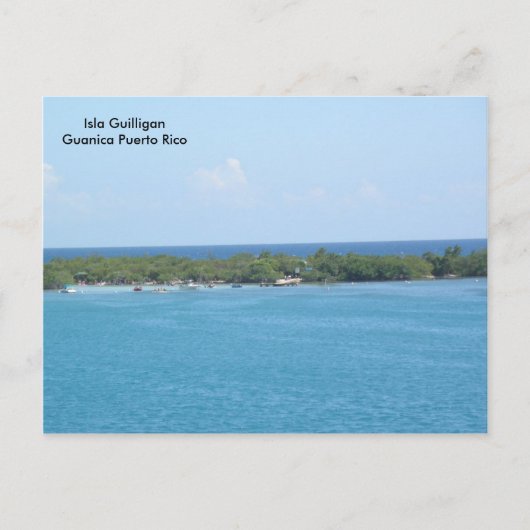Isla Guilligan Guanica P.R. Postkarte (Vorderseite)