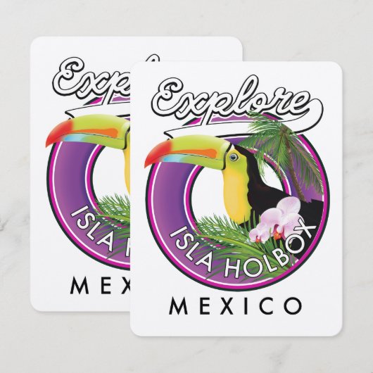 Isla Holbox Beach mexico Reisepflaster (Vorne/Hinten)