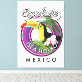 Isla Holbox Beach mexico Reisepflaster Leinwanddruck (Insitu (Holzboden))