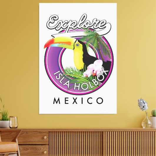 Isla Holbox Beach mexico Reisepflaster Leinwanddruck (Insitu (Wohnzimmer))