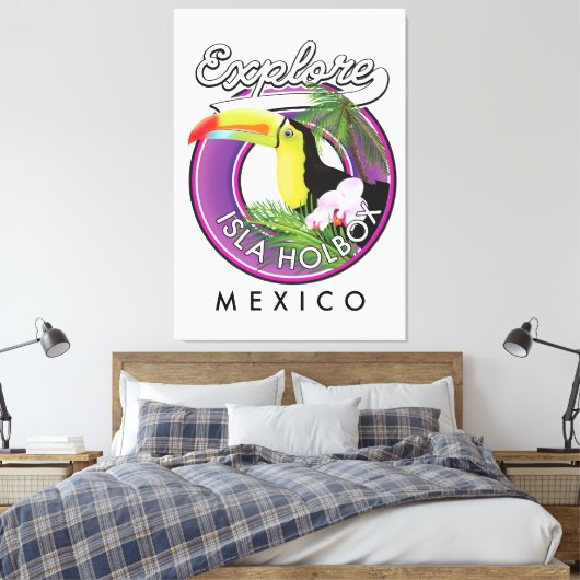Isla Holbox Beach mexico Reisepflaster Leinwanddruck (Insitu (Schlafzimmer))