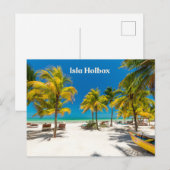 Isla Holbox Mexico Beautiful Beach with Palms  Postkarte (Vorne/Hinten)