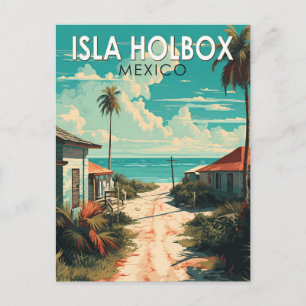Isla Holbox Mexico Reisen Kunst Vintag Postkarte