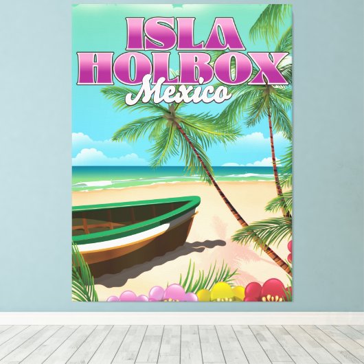 Isla Holbox Mexiko Leinwanddruck (Insitu (Holzboden))