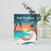 Isla Holbox Mexiko Postkarte (Stehend Vorderseite)