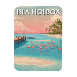 Isla Holbox Mexiko Reise Strand Magnet