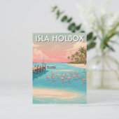 Isla Holbox Mexiko Reise Strand Postkarte (Stehend Vorderseite)