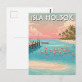 Isla Holbox Mexiko Reise Strand Postkarte (Vorne/Hinten)