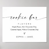 ISLA Minimalistisch Cookie Bar Gastgeschenk Hochze Poster (Vorne)