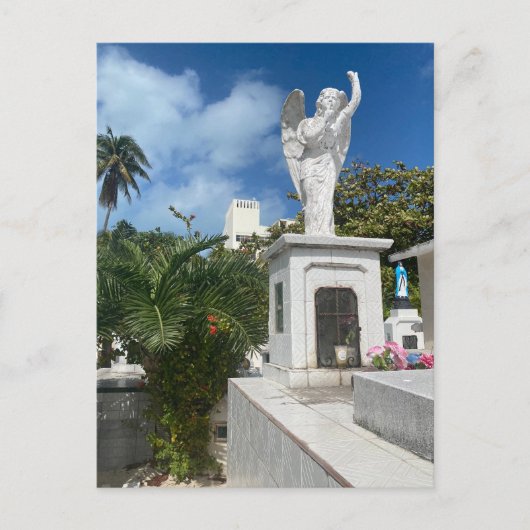 Isla Mujeres Friedhof Hushing Angel Postkarte (Vorderseite)
