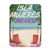 Isla Mujeres Mexico Beach Poster Magnet (Vertikal)