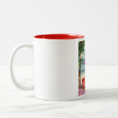 Isla Mujeres Mexico Beach Poster Zweifarbige Tasse (Links)