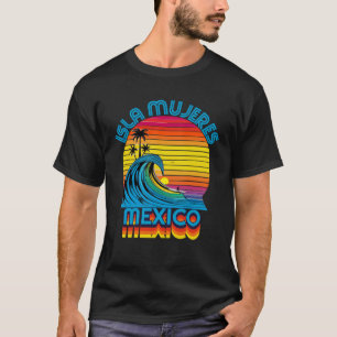Isla Mujeres Mexico Retro Surf & Beach S T-Shirt