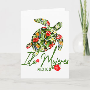 Isla Mujeres Mexiko Meeresschildkröte Tropischer H Karte