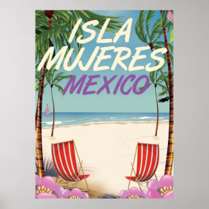 Isla Mujeres Mexiko Strandposter Poster