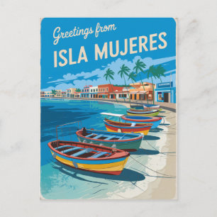Isla Mujeres Mexiko Vintag Postkarte