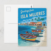Isla Mujeres Mexiko Vintag Postkarte (Vorne/Hinten)