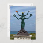 Isla Mujeres Postcard of Mayan Vishnu Postkarte (Vorne/Hinten)